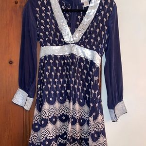 Navy blue sequin dress